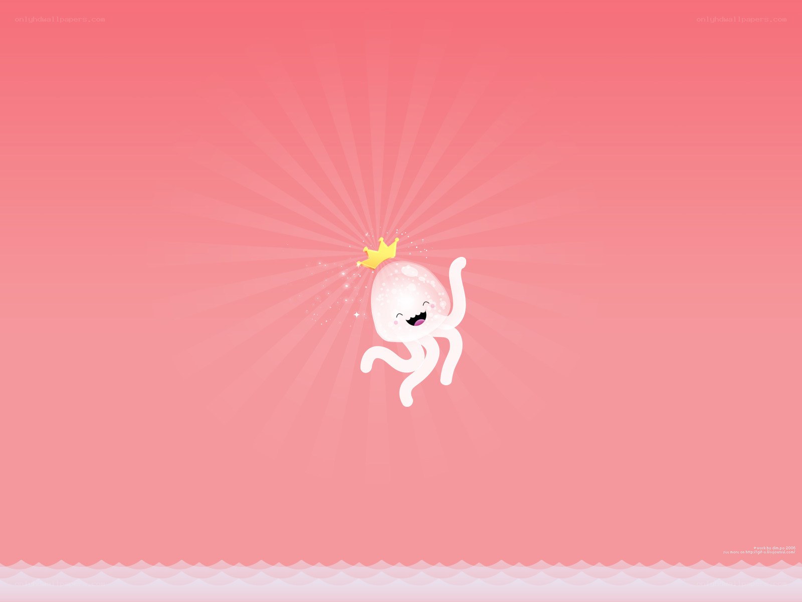 cute octopus with crown