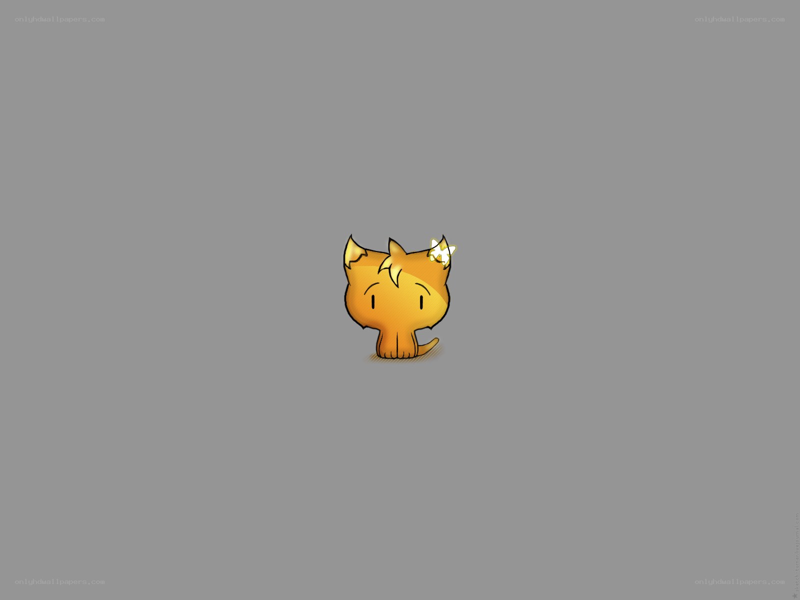 cute orange cat character