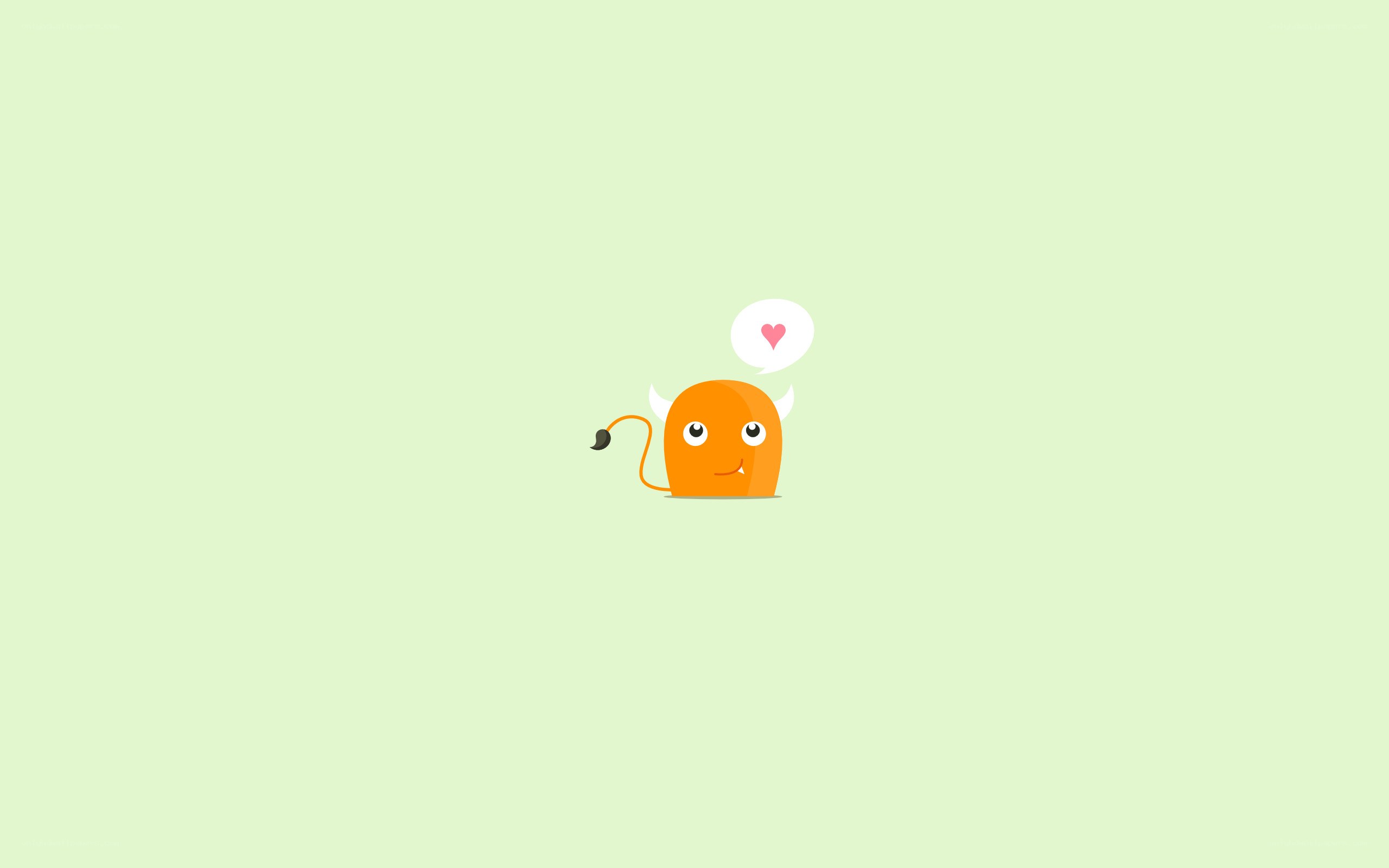 cute orange demon character