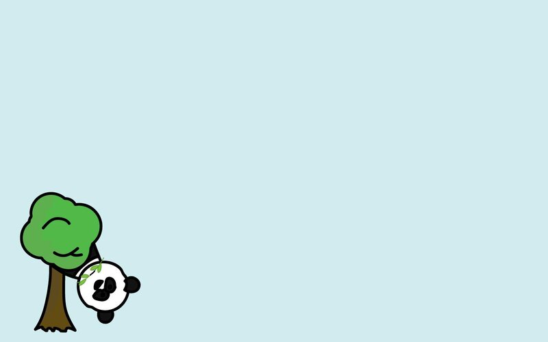 cute panda and tree