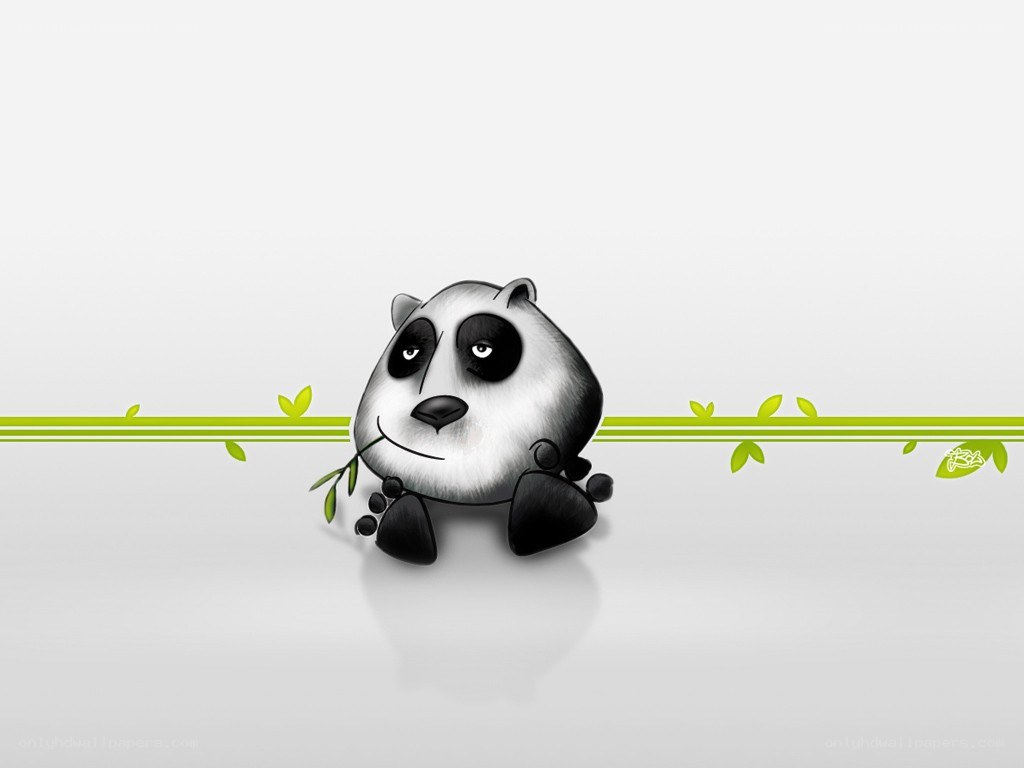 cute panda eating bamboo
