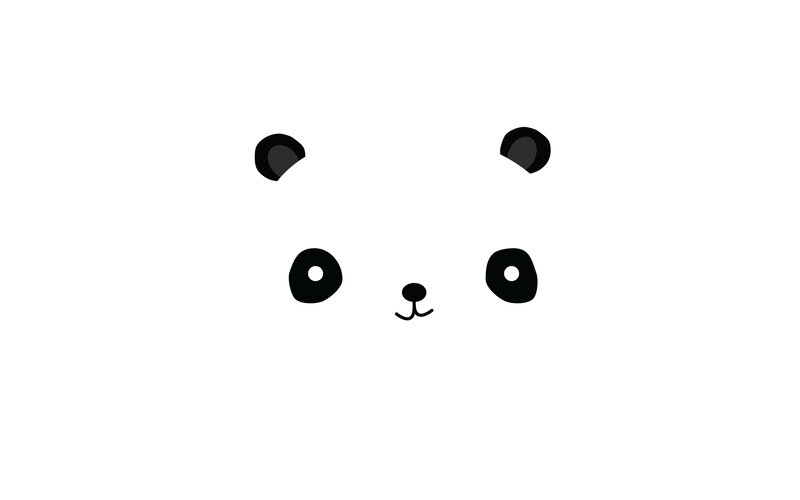 cute panda face drawing