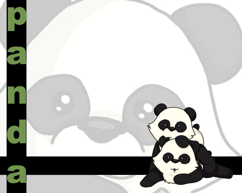 cute panda illustration