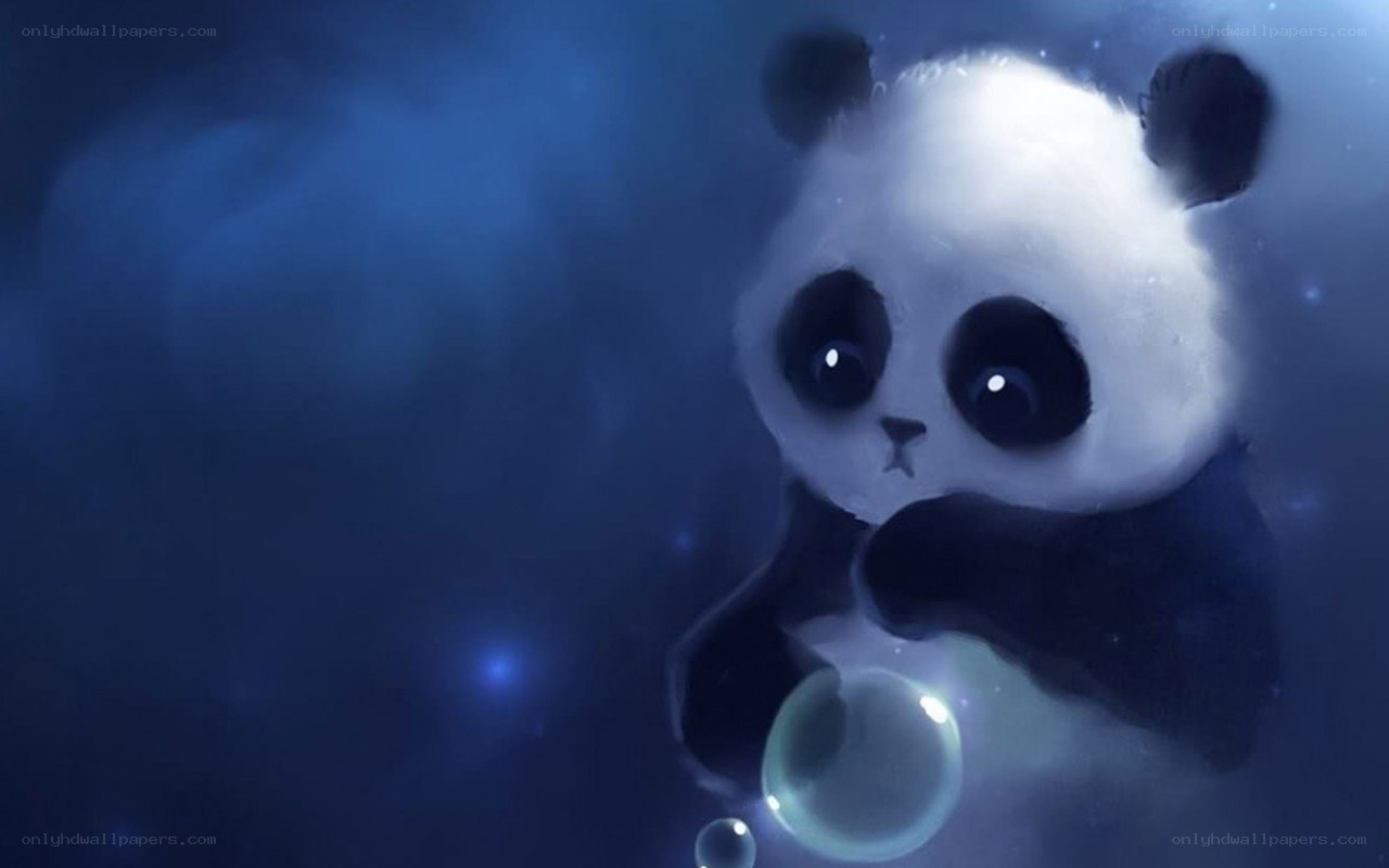 cute panda in space