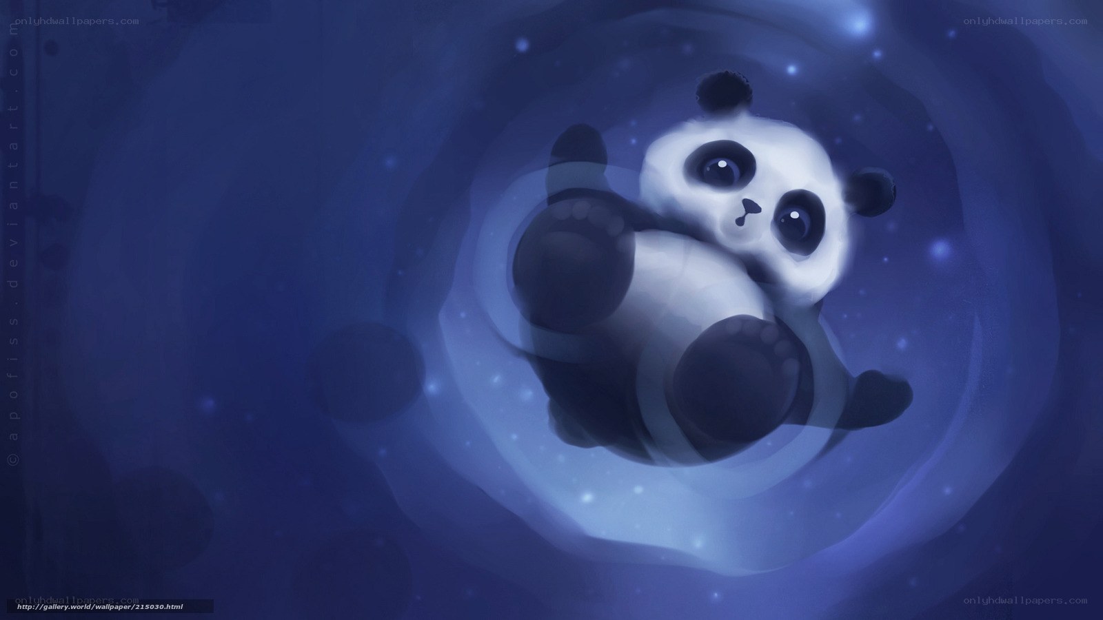 cute panda in space