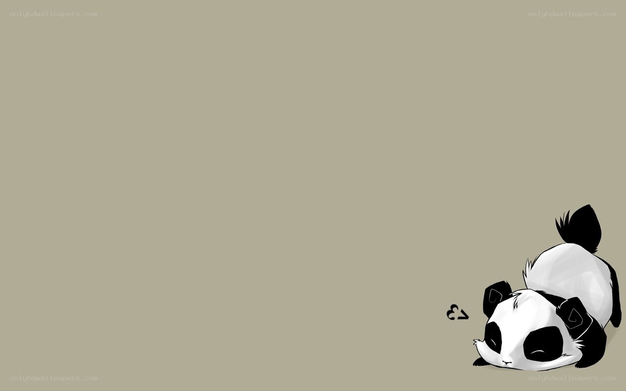 cute panda sleeping