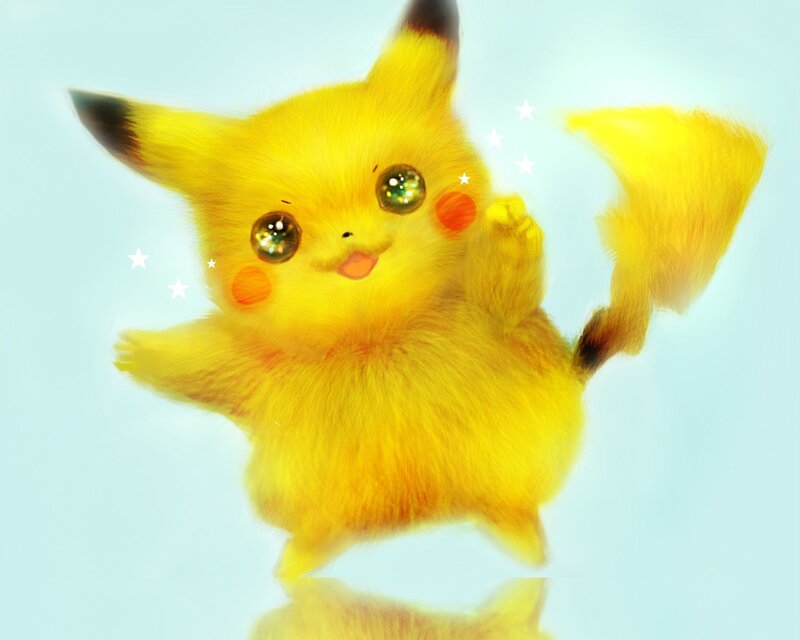 Cute Pikachu Character — Yellow