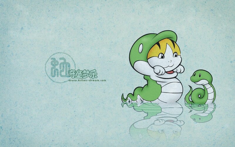 cute snake characters wallpaper