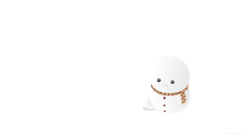 Cute Snowman Figure — White