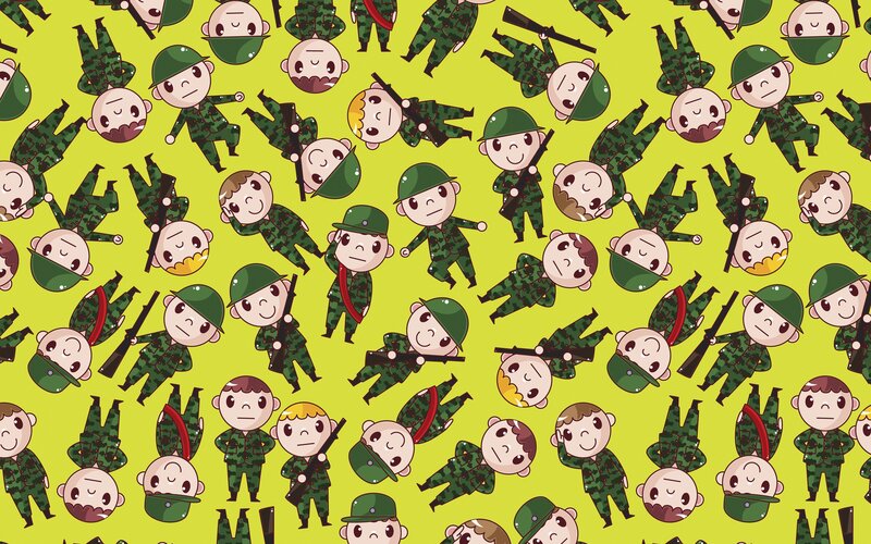 cute soldiers pattern