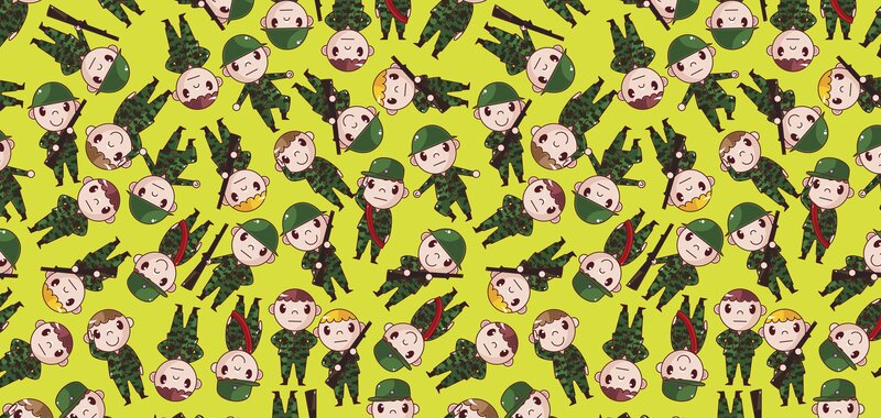 cute soldiers pattern