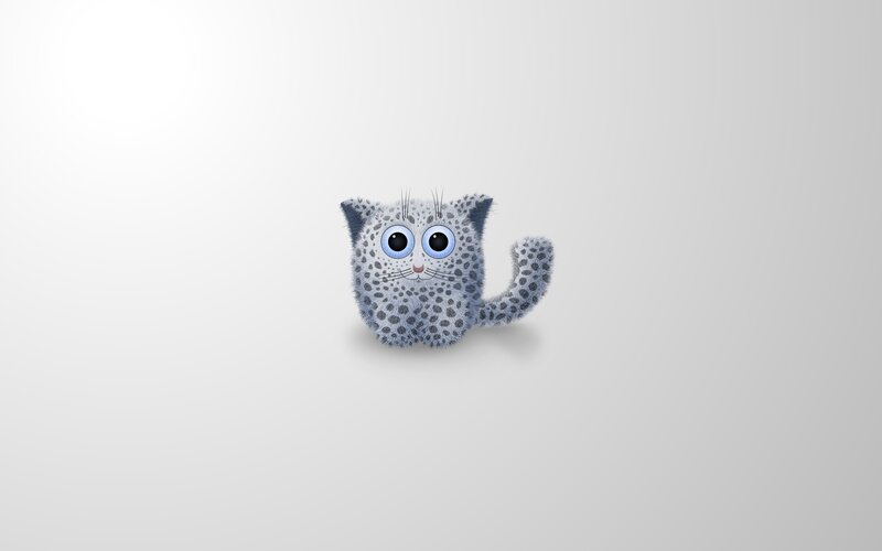 cute spotted kitten character