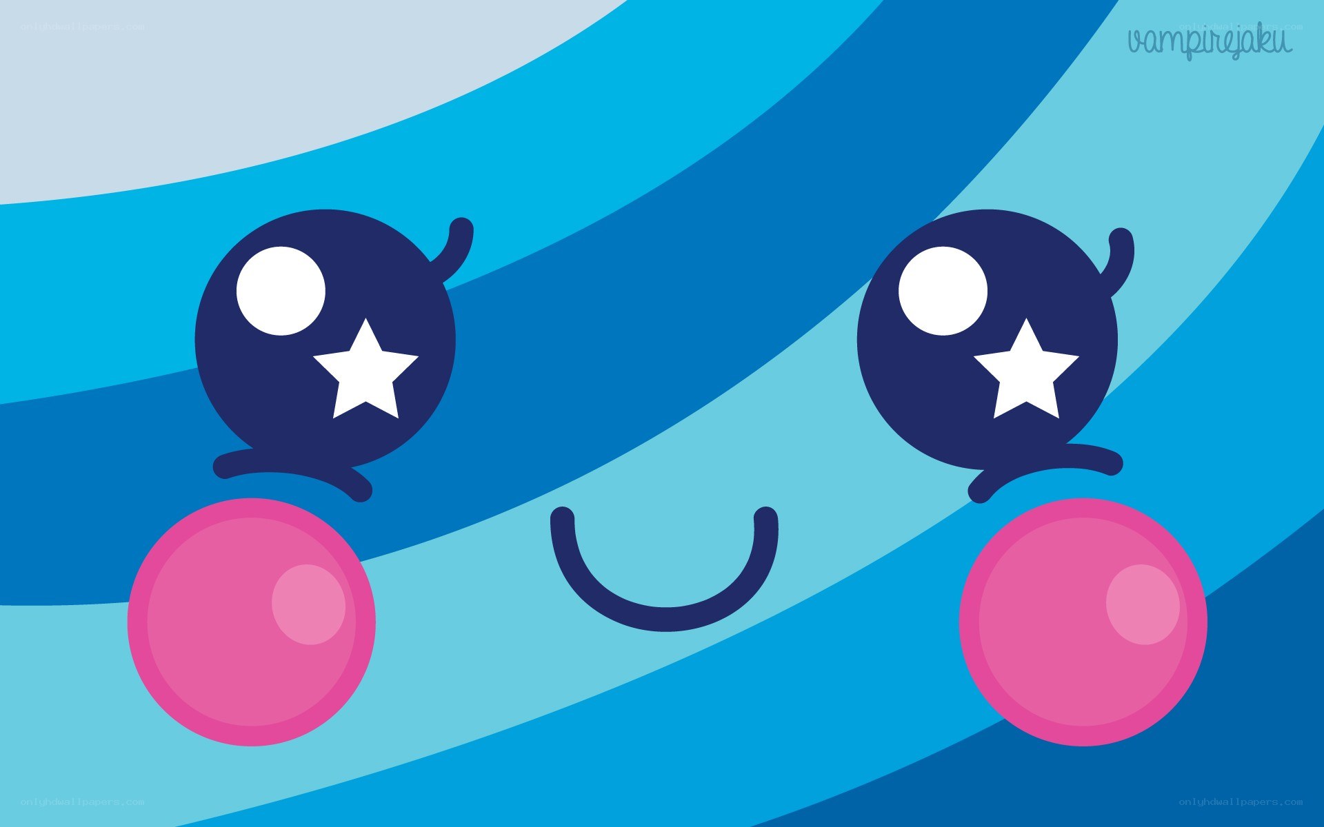 cute star characters with smile