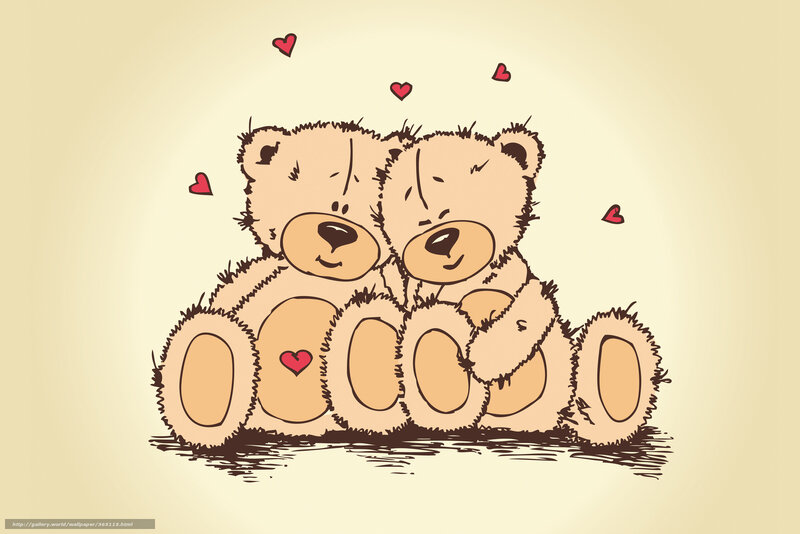 cute teddy bears hugging