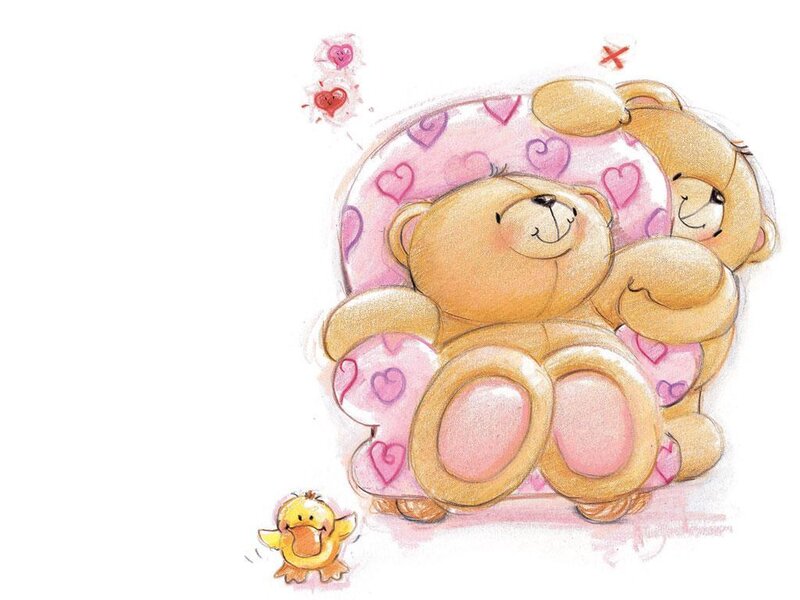 cute teddy bears with hearts