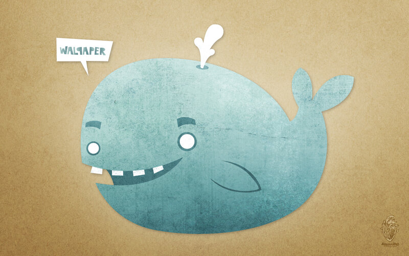 Cute whale wallpaper