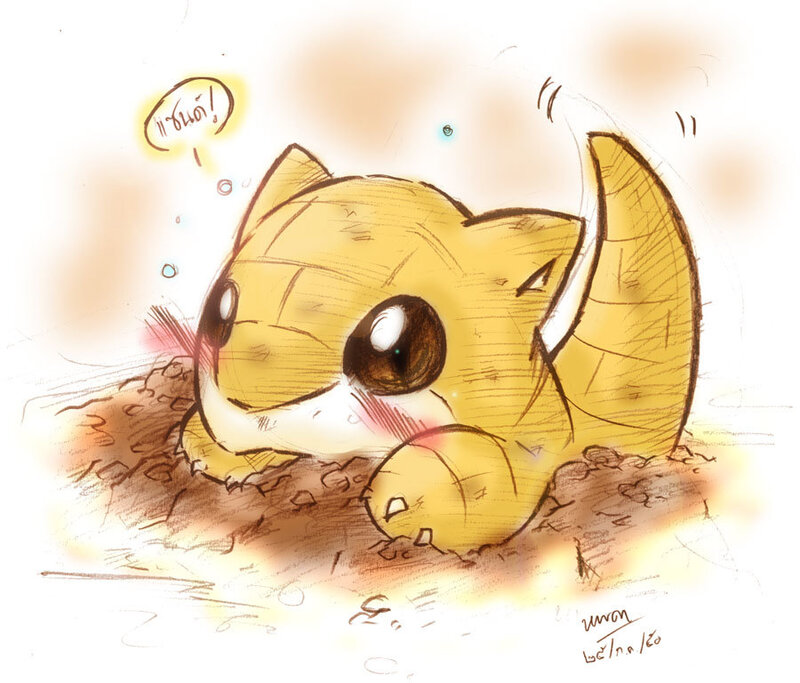 cute yellow creature drawing