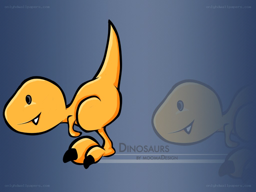 cute yellow dinosaur cartoon