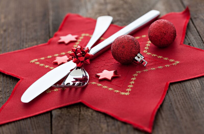 Cutlery on Star Napkin