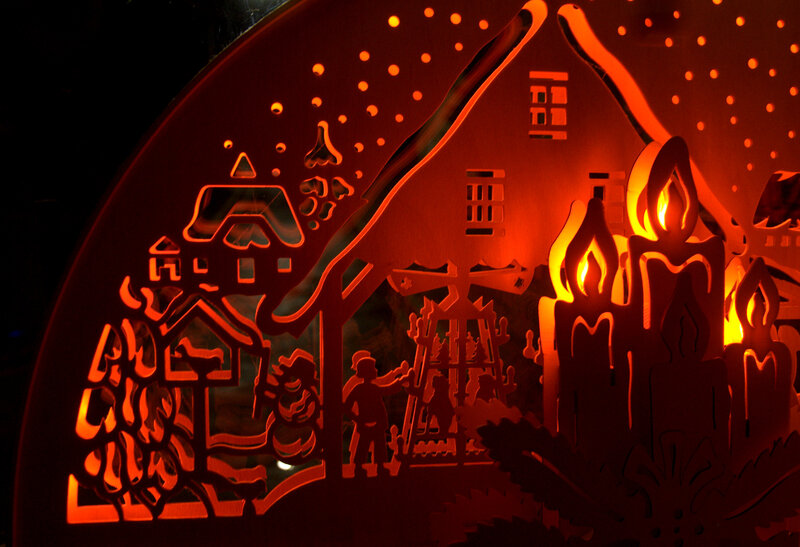 Cutout Village Scene