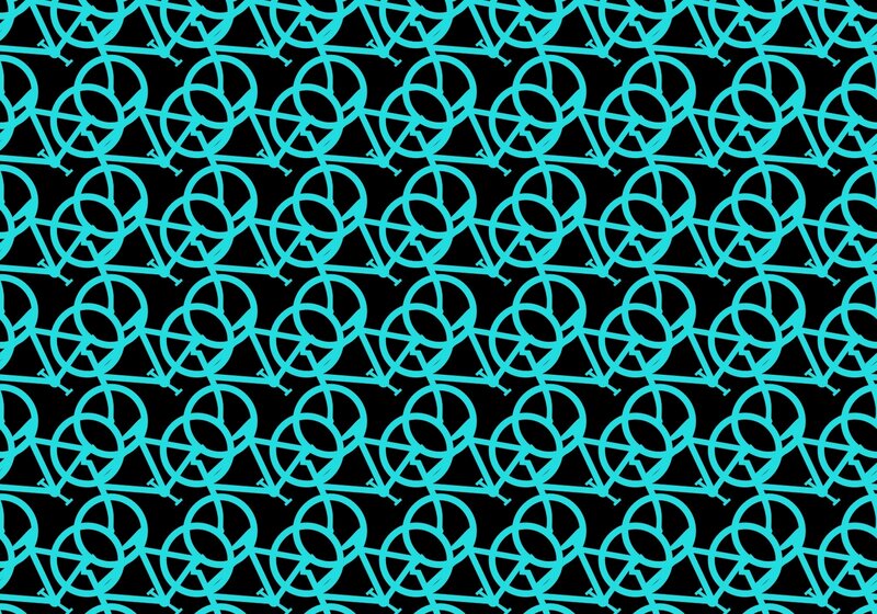 cyan bicycle pattern