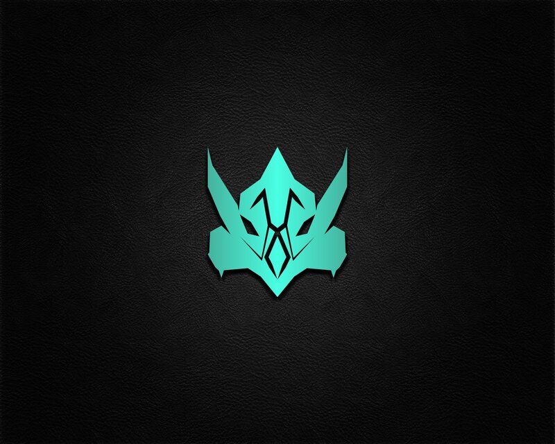 Cyan Emblem on Black