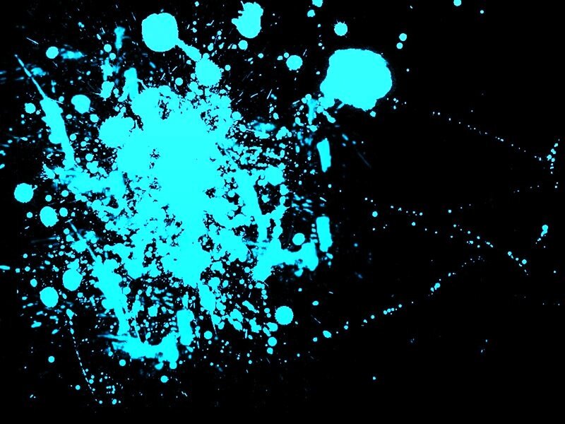 Cyan Paint Splatter