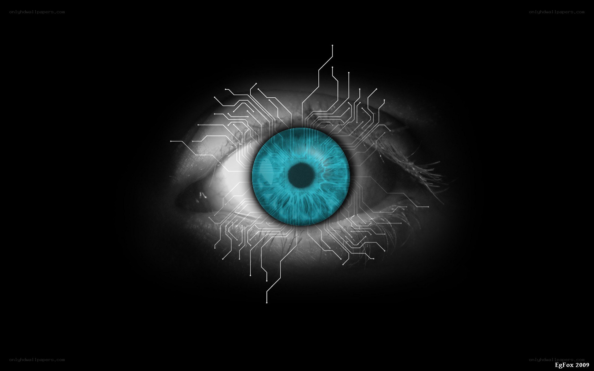 cyber eye with circuit design