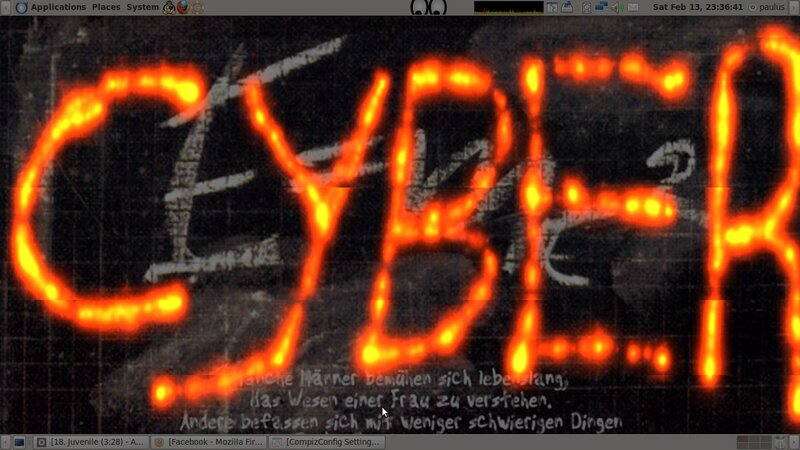 Cyber graffiti on screen