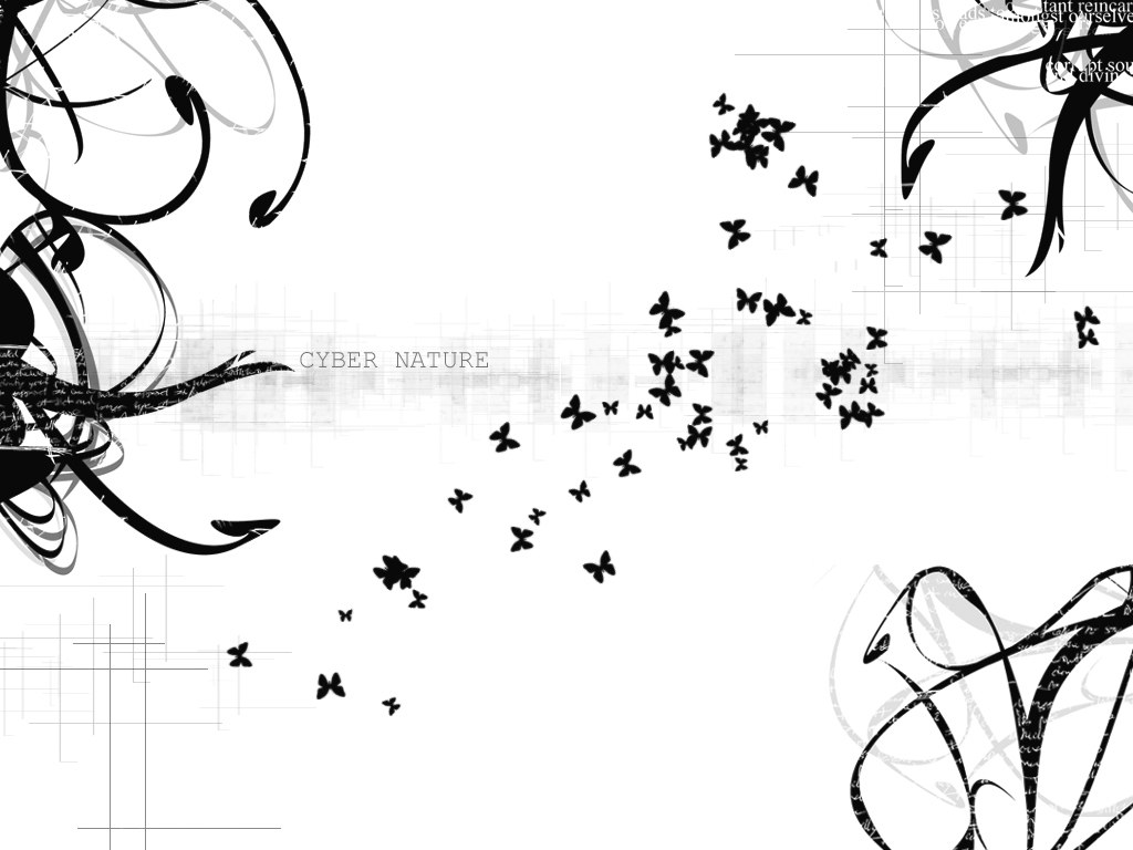 cyber nature butterfly design