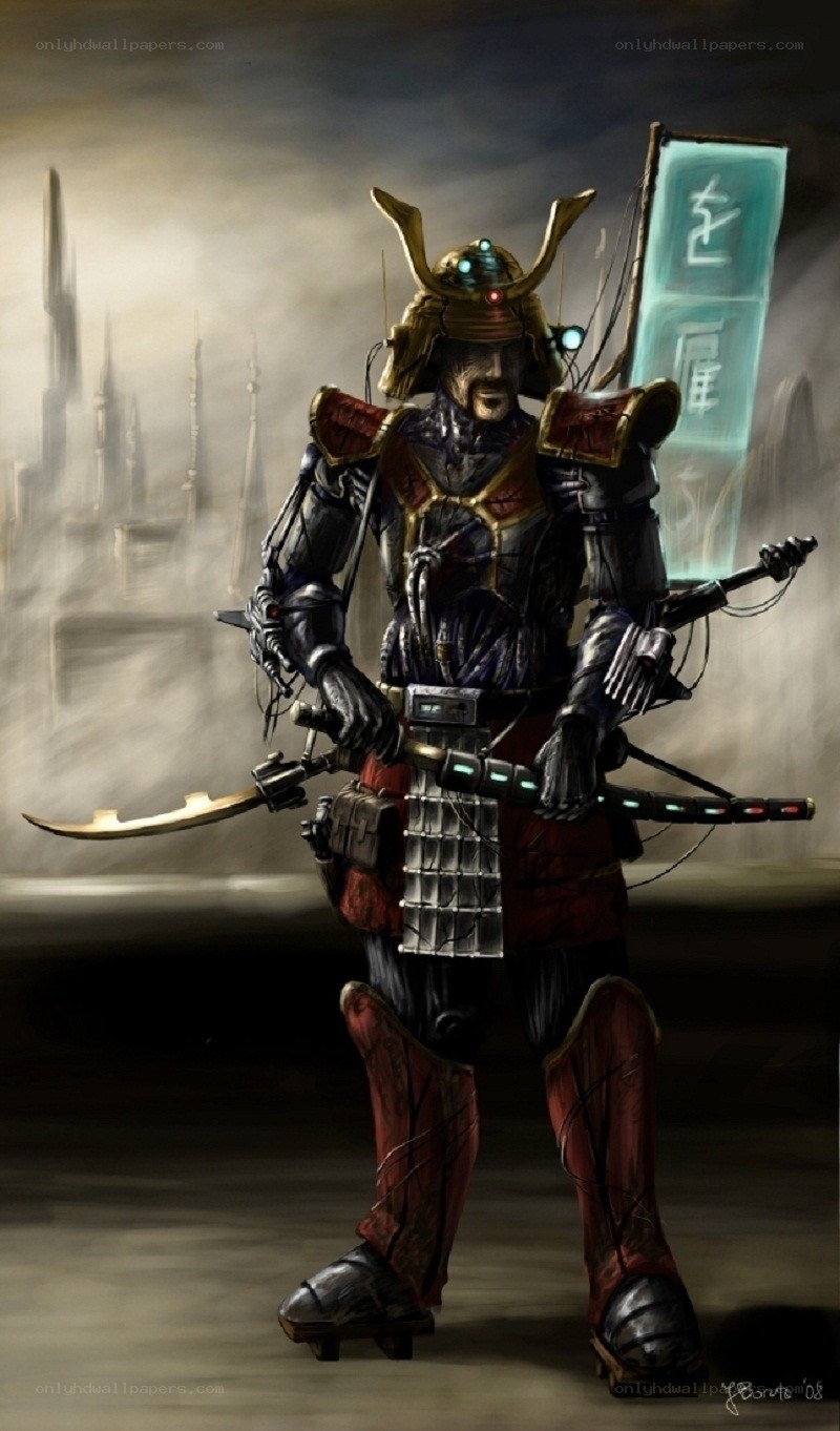 cyber samurai warrior