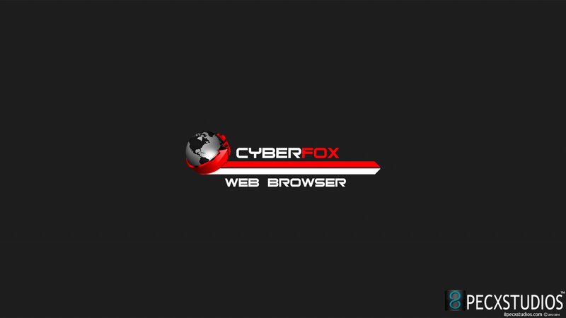 CyberFox Web Browser Logo — Black