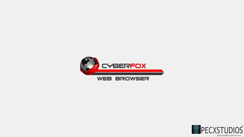 CyberFox Web Browser Logo — White