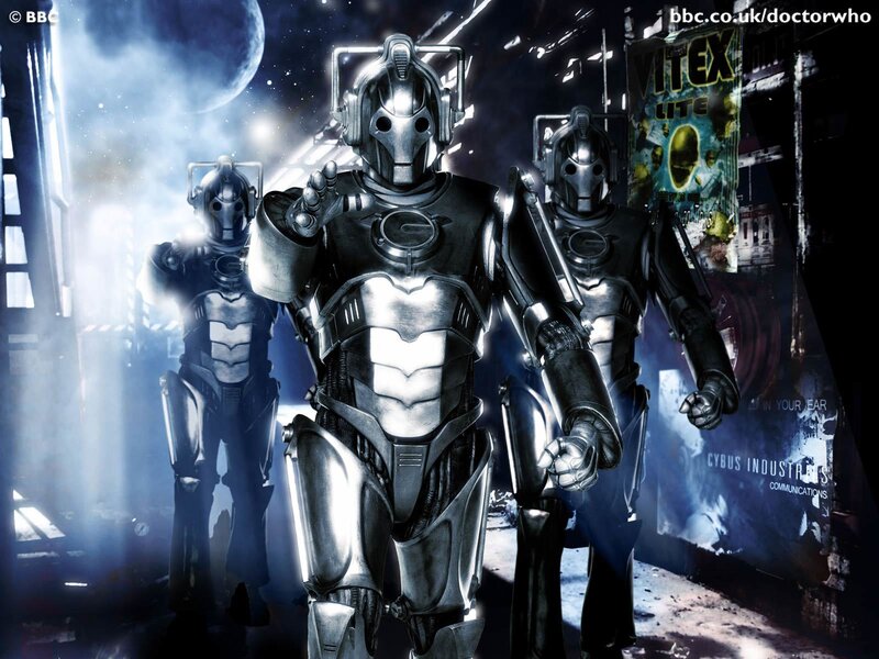 Cybermen in a dark alley