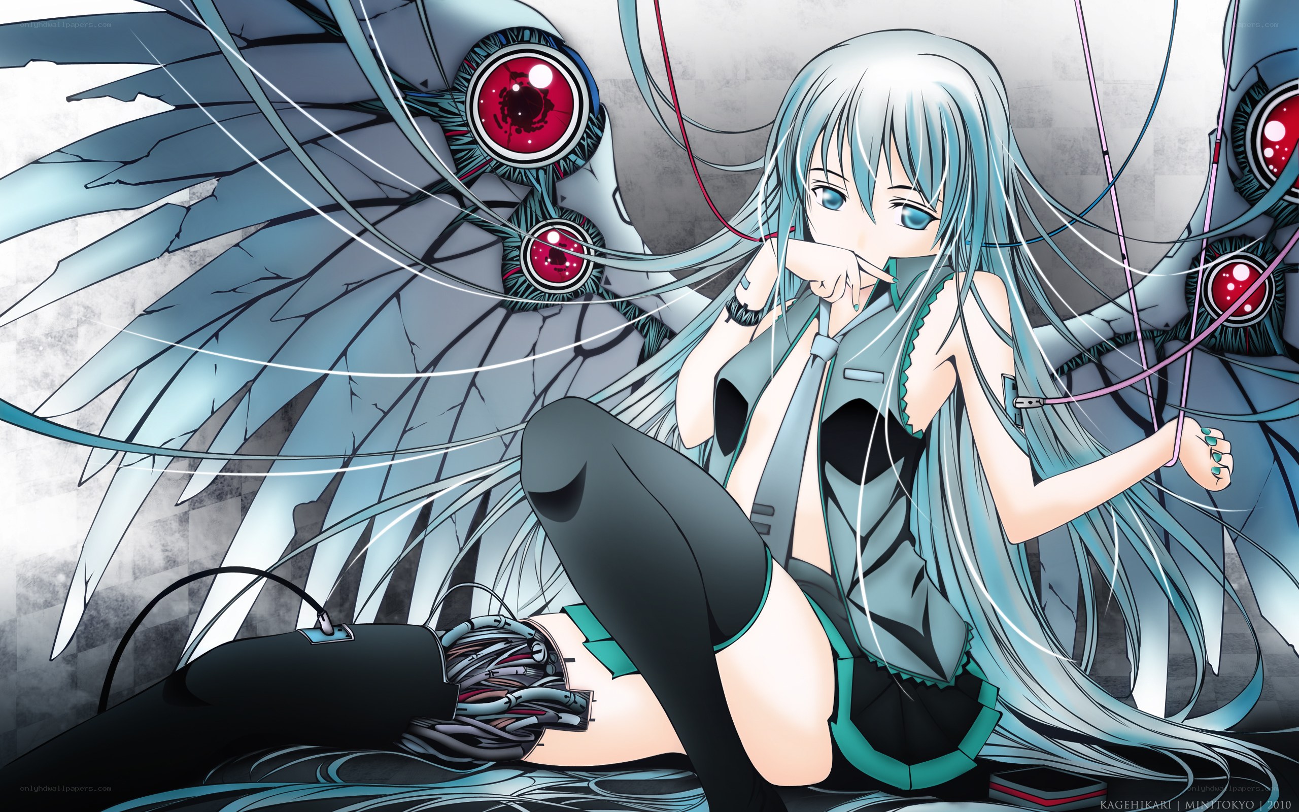 cybernetic angel character