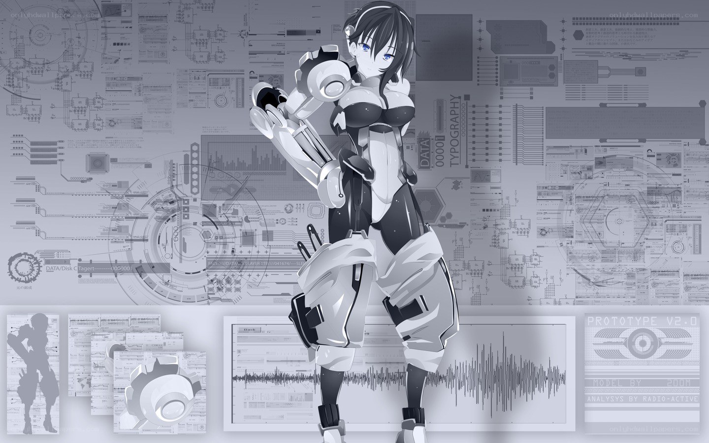 cybernetic anime girl