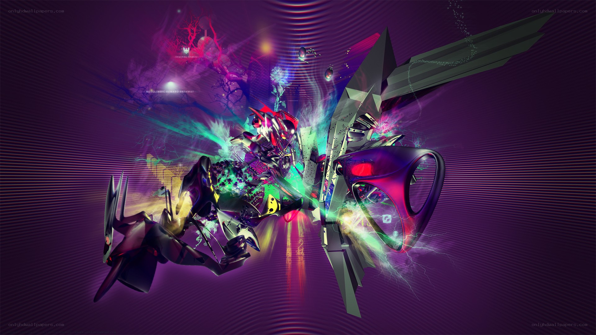 cybernetic battle scene