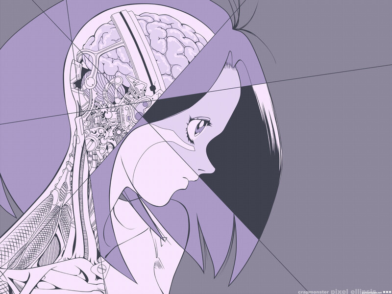 cybernetic brain illustration