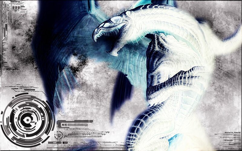 cybernetic dragon artwork