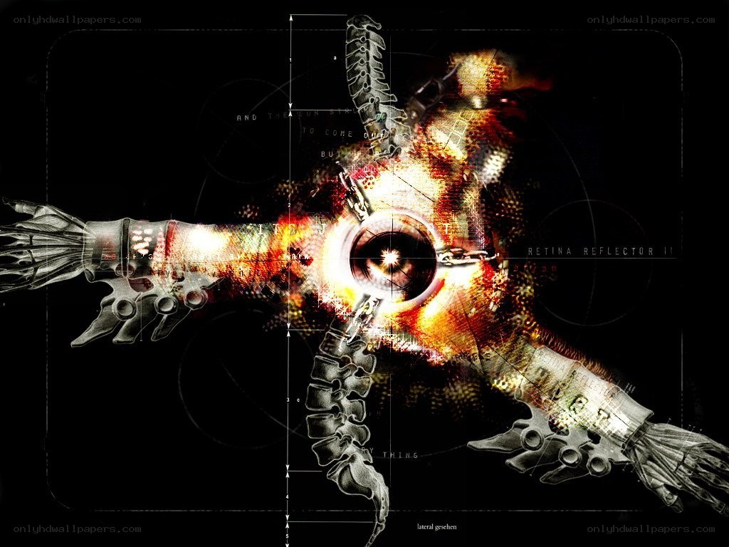 cybernetic eye and spine design