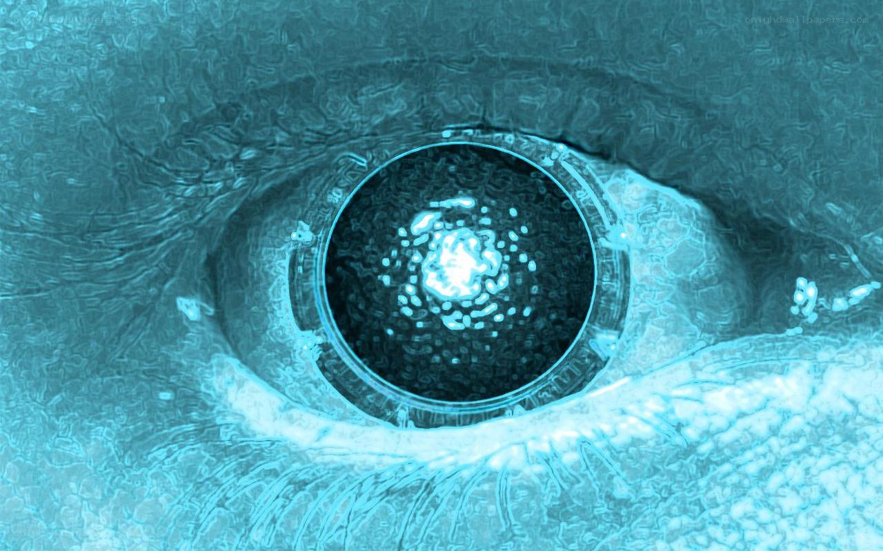 cybernetic eye close-up