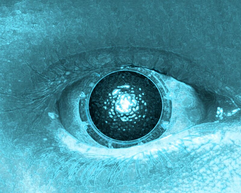 cybernetic eye close-up