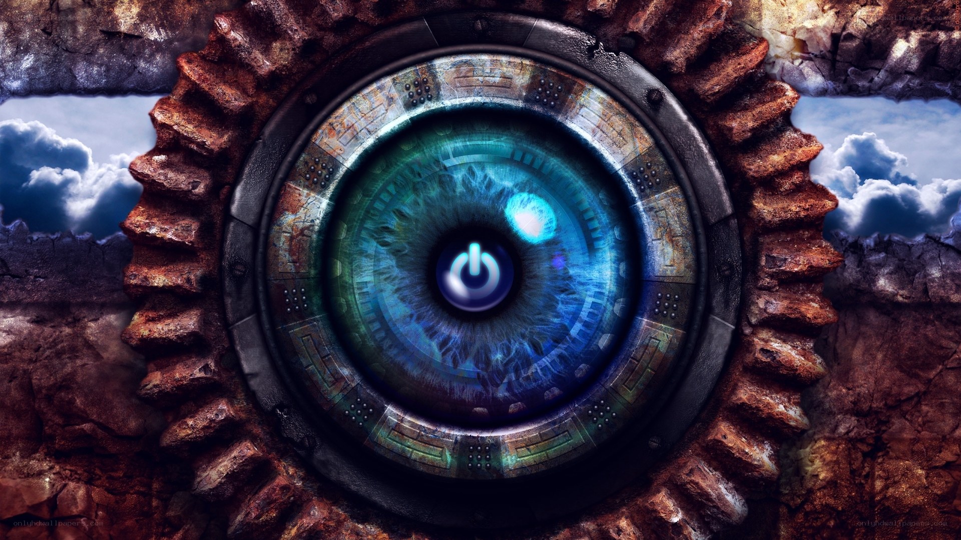cybernetic eye in gear