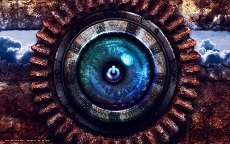cybernetic eye in rust