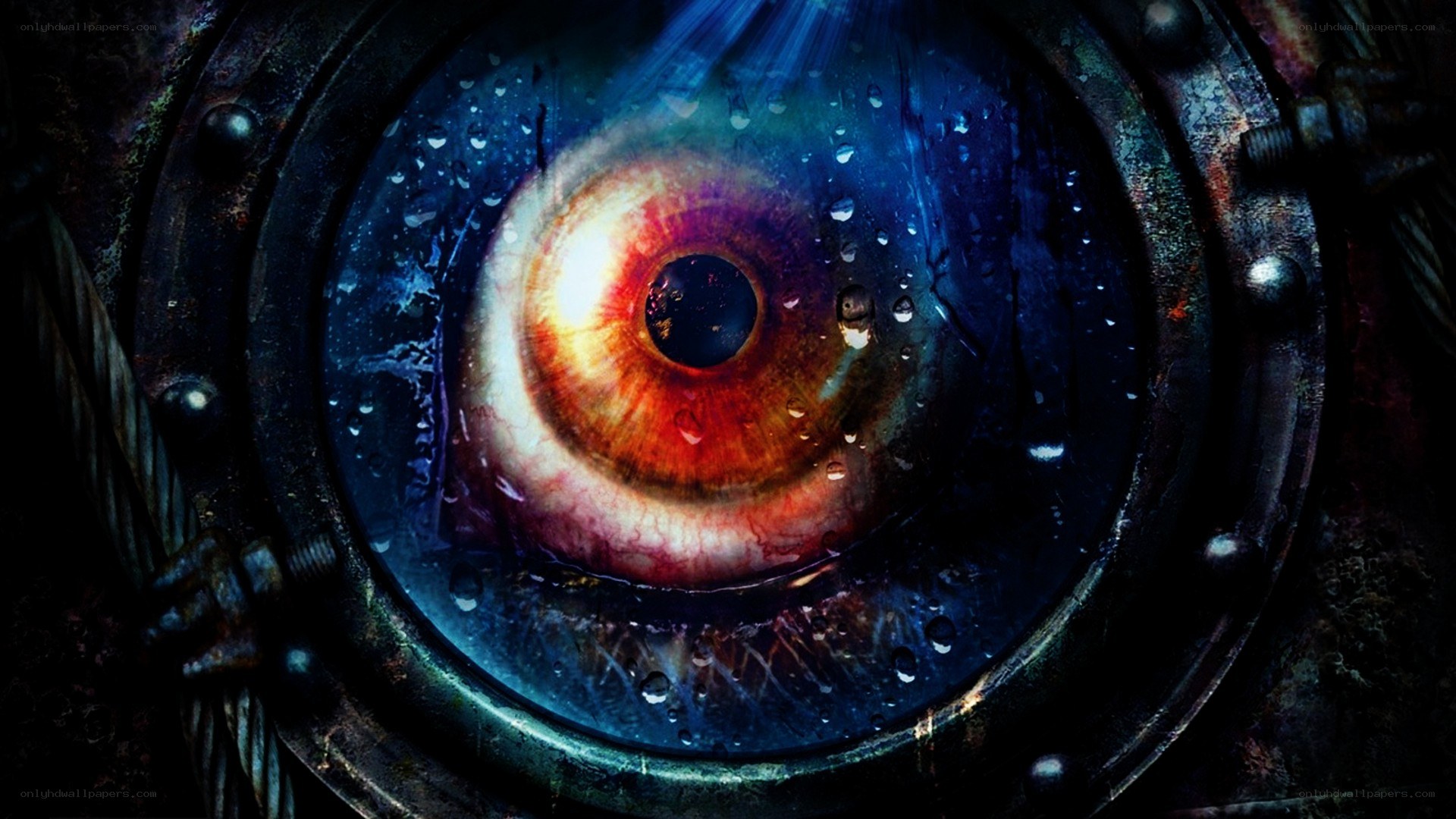 cybernetic eye through porthole