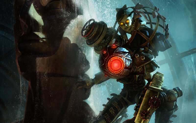 cybernetic girl in rain