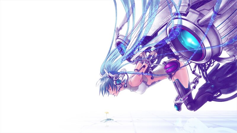 cybernetic girl with mechanical wings