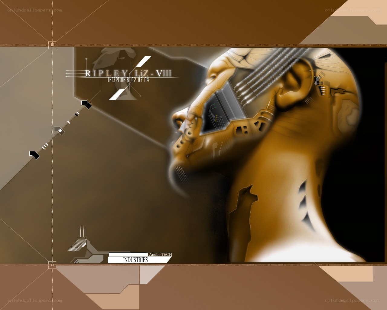 cybernetic head profile