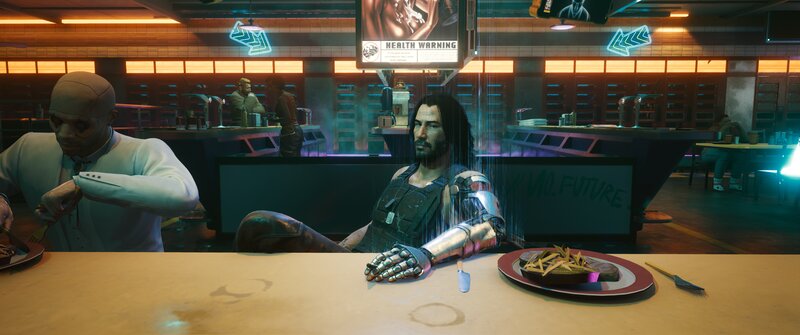Cybernetic Man at Table
