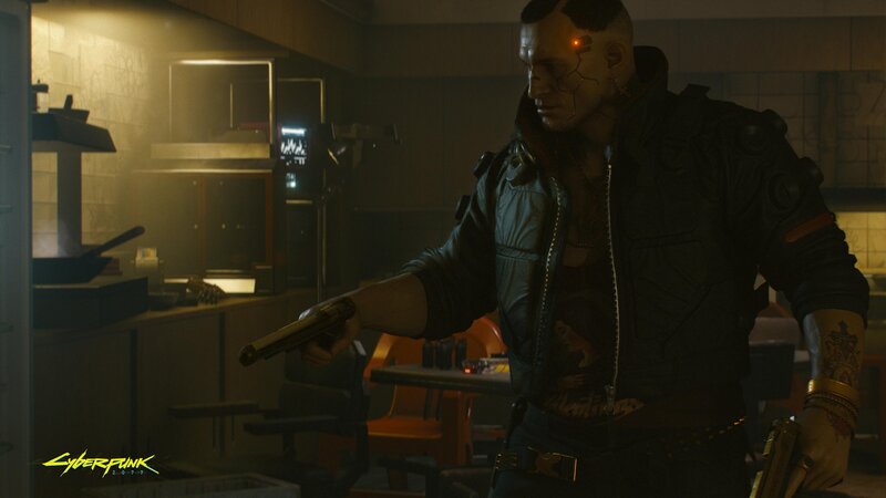 Cybernetic Man Holding Gun